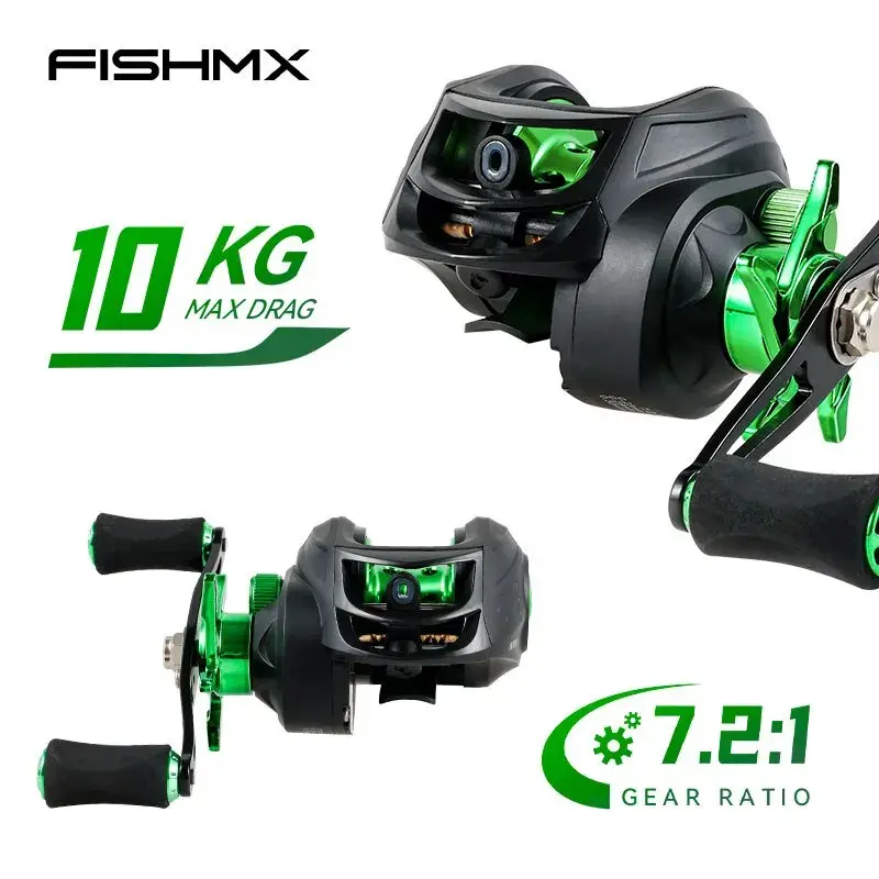 Thumbnail: Fishing Reel 7.2 1 Gear Ratio Max Drag 10kg Baitcasting Reel 