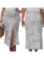 Thumbnail: Women s Zebra Print Maxi Skirt with High Waist and Side Split A-Line Skirt in Pl