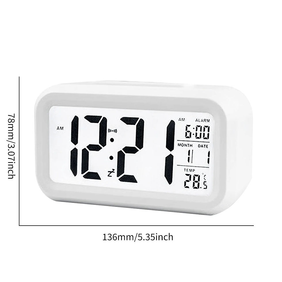 Thumbnail: LED Digital Alarm Clock Backlight Snooze Data Time Calendar