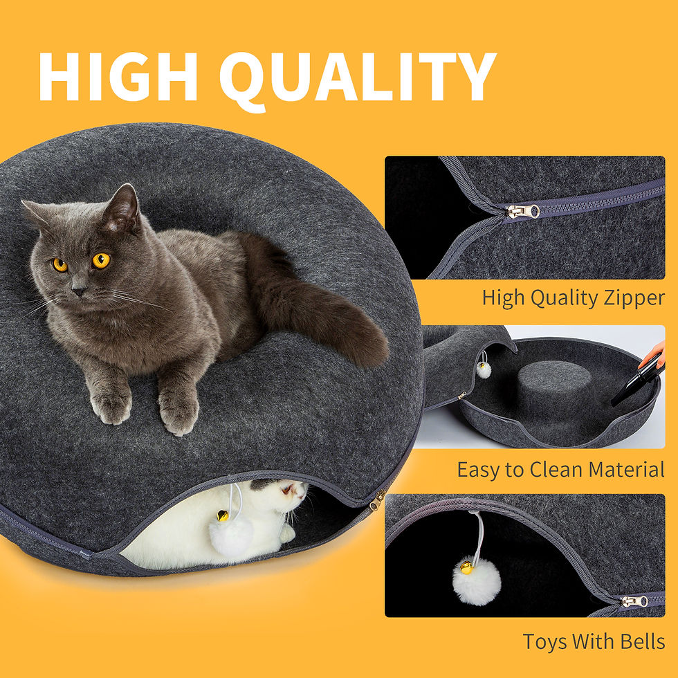 Thumbnail:  Spacious Peekaboo Cat Cave for Multiple Cats Up to 30 Lbs,