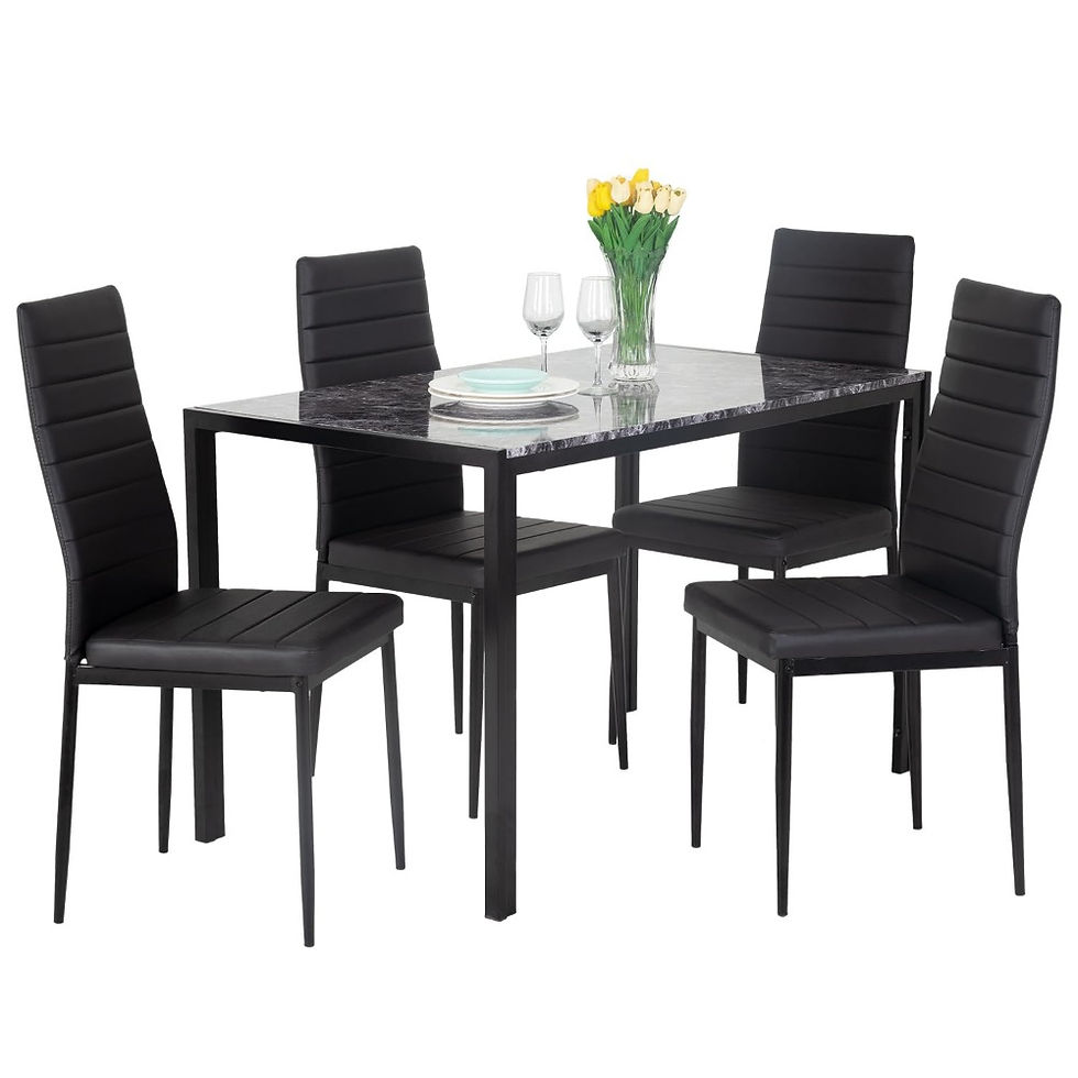 Thumbnail: 2024 New Dining Table and Chairs Set for Dining Room and Kitchen