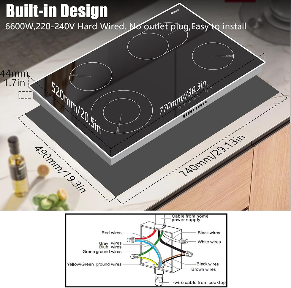Thumbnail:  Electric Ceramic Cooktop 30 Inch, 4 Burners ,Built-in ,with Protection