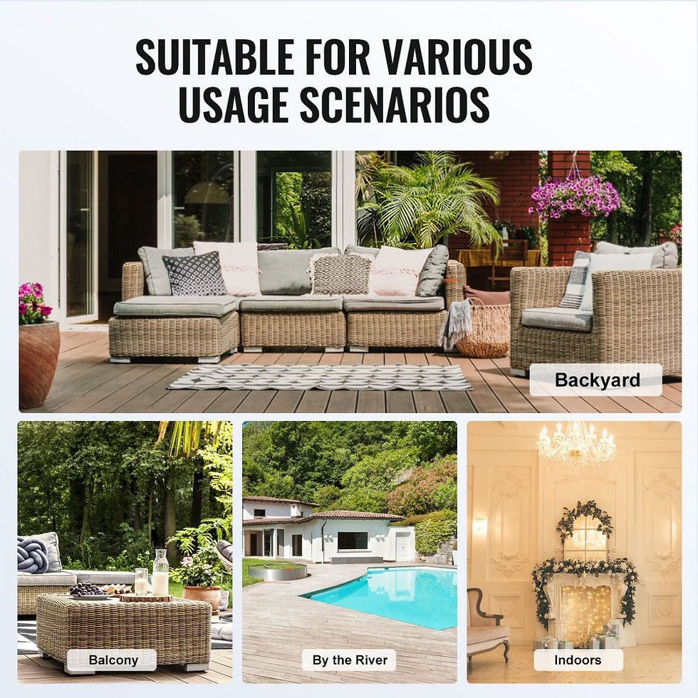 Thumbnail: VEVOR Square Fire Pit Wind Guard, Tempered Glass & Non-Slip Feet,for Fire Pits 