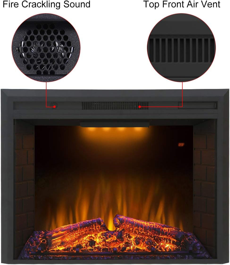 Thumbnail: Electric Fireplace Fireplace Heater with Overheating Protection, Fire Crackling