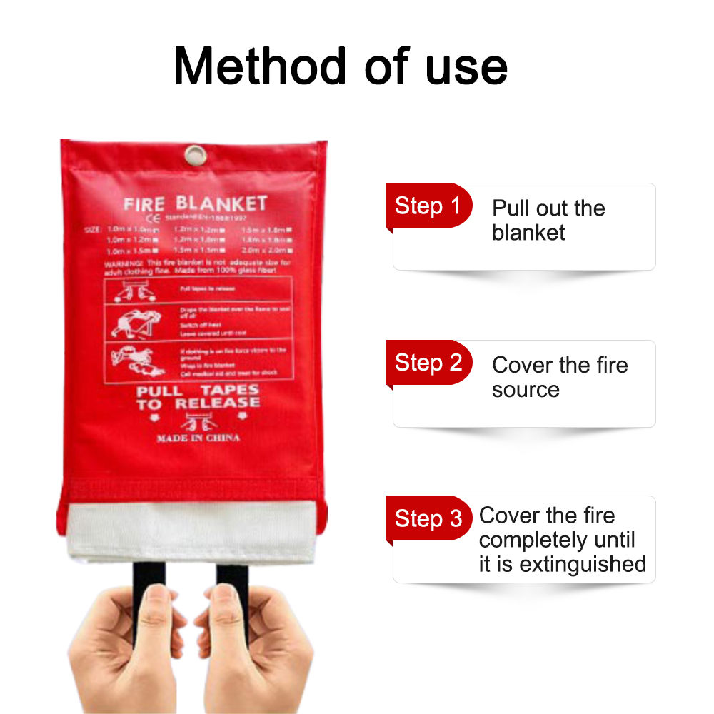 70.8 in. x 70.8 in. Fiberglass Fire Blankets Flame Retardant Protection (2-Pack)