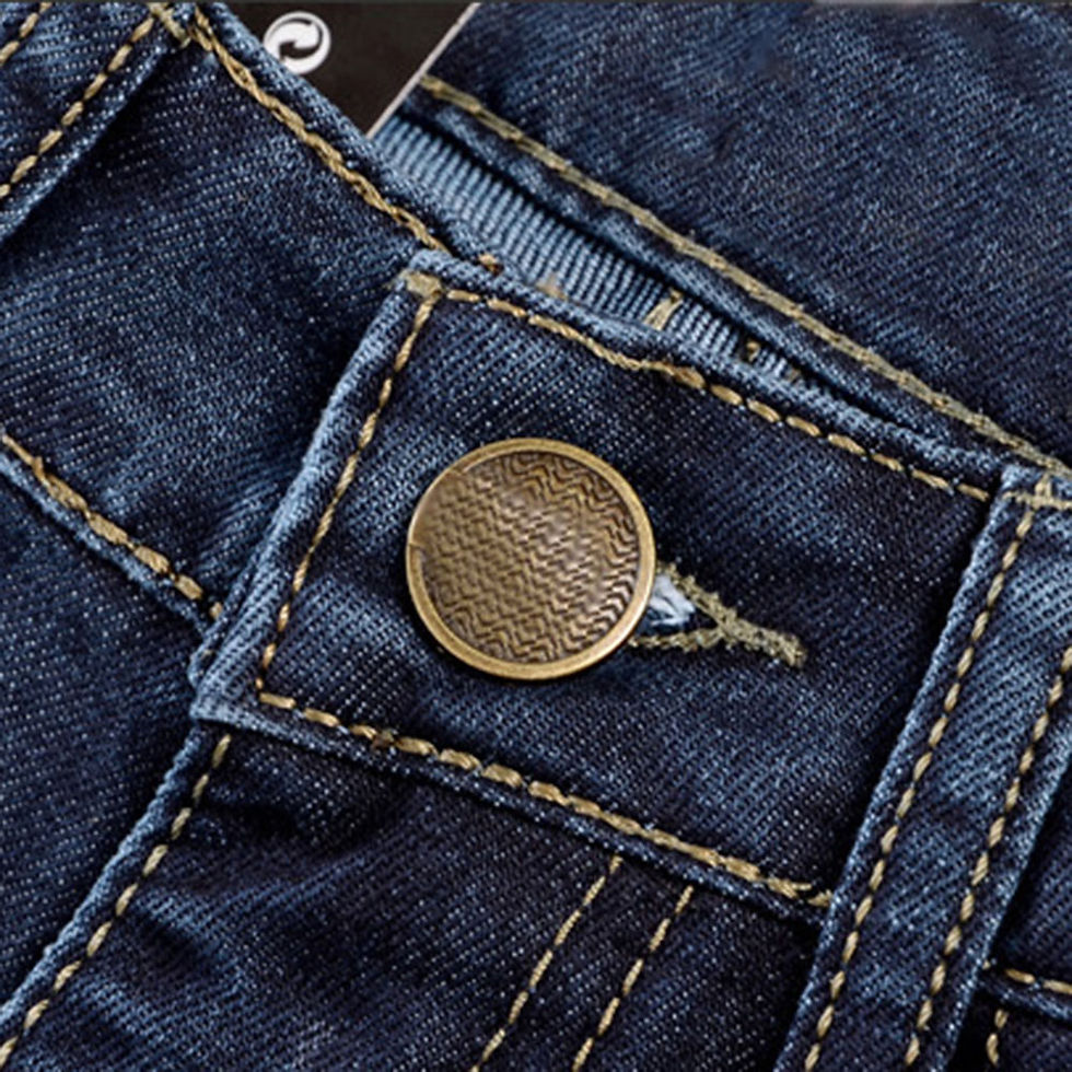 Thumbnail: Fashion Comfortable Straight Casual Pants Retro Business Classic Denim 