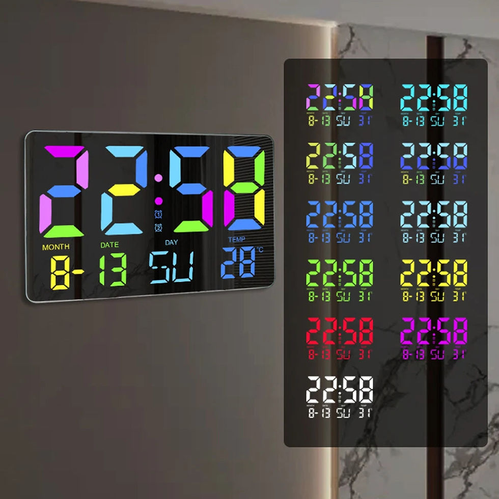 Thumbnail: 10 Inch Digital Wall Clock with Temp/Date Display, Comes with Remote Control
