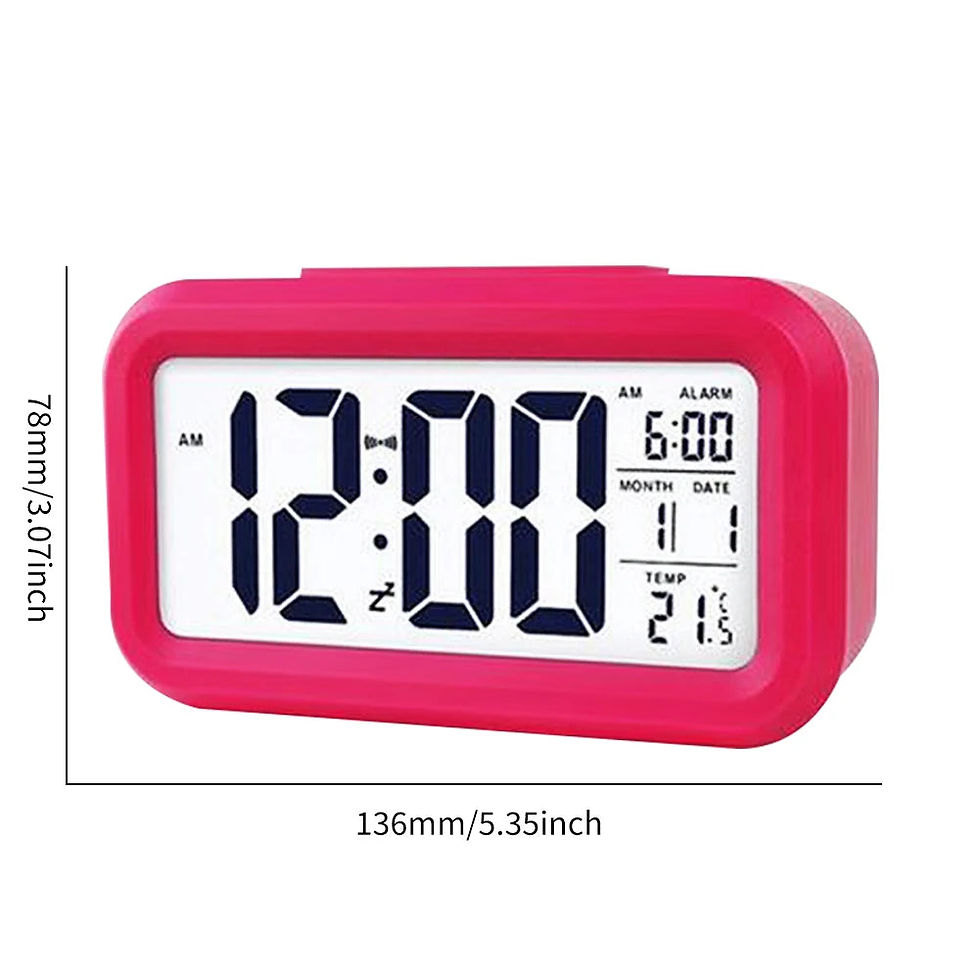 Thumbnail: LED Digital Alarm Clock Backlight Snooze Data Time Calendar