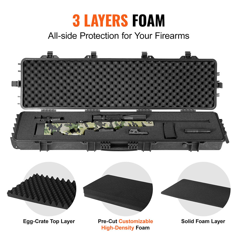Thumbnail: VEVOR Rifle Hard Case Portable Long Gun Storage Hard Suitcase