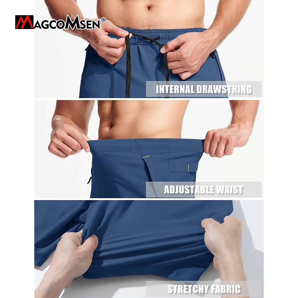 Thumbnail: MAGCOMSEN Men's Workout Shorts Gym Sports Casual Clothing