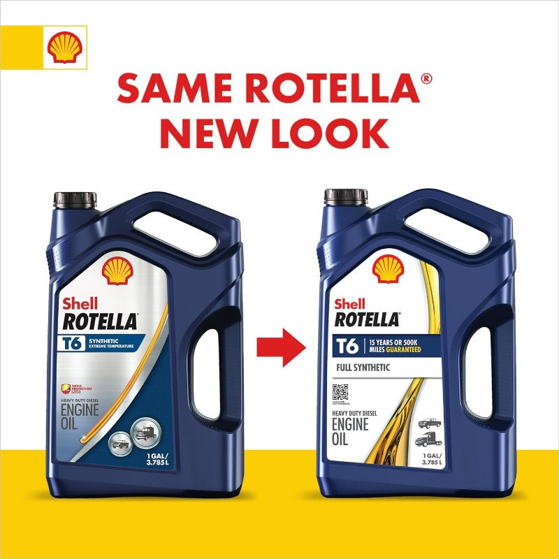 Thumbnail: Shell Rotella T6 Full Synthetic 15W-40 Diesel Engine Oil (1-Gallon, Case of 3)