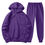 Thumbnail: Sweatshirt Set For Men 2024 Solid Color Oversize Hoody And Pant Sets