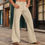 Thumbnail: Corduroy Comfortable Business Flared Pants Men Casual Solid Color Fashion Trouse