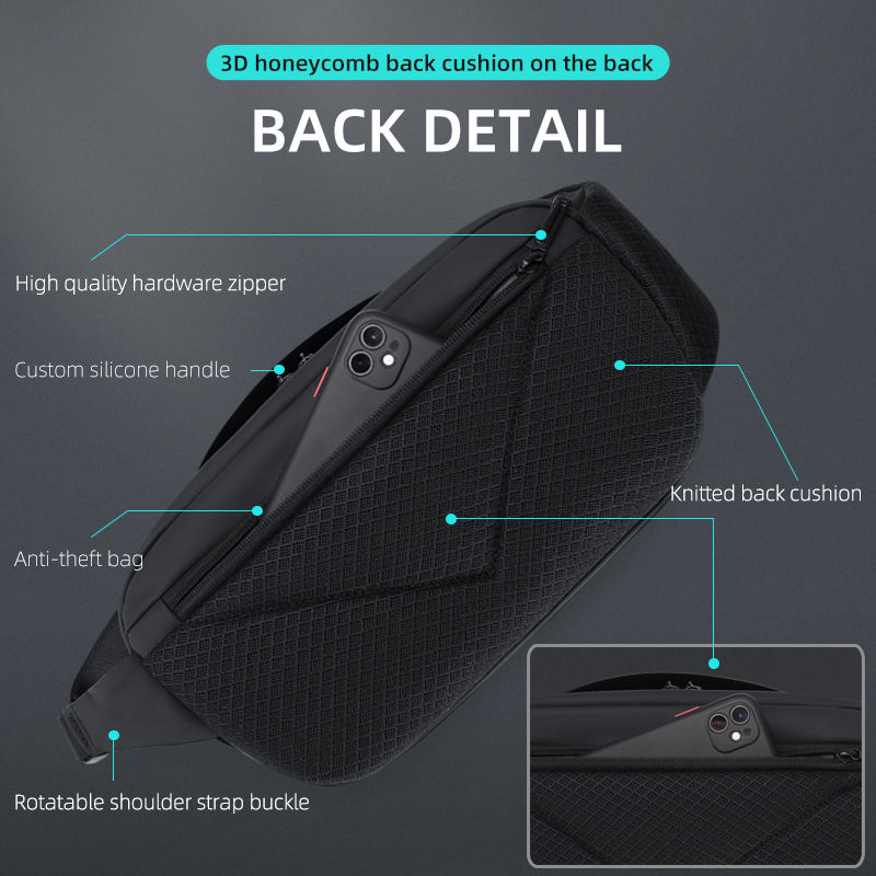 Thumbnail: Fenruien 2021 New Crossbody Bag For Men Watertproof Male Shoulder Bag