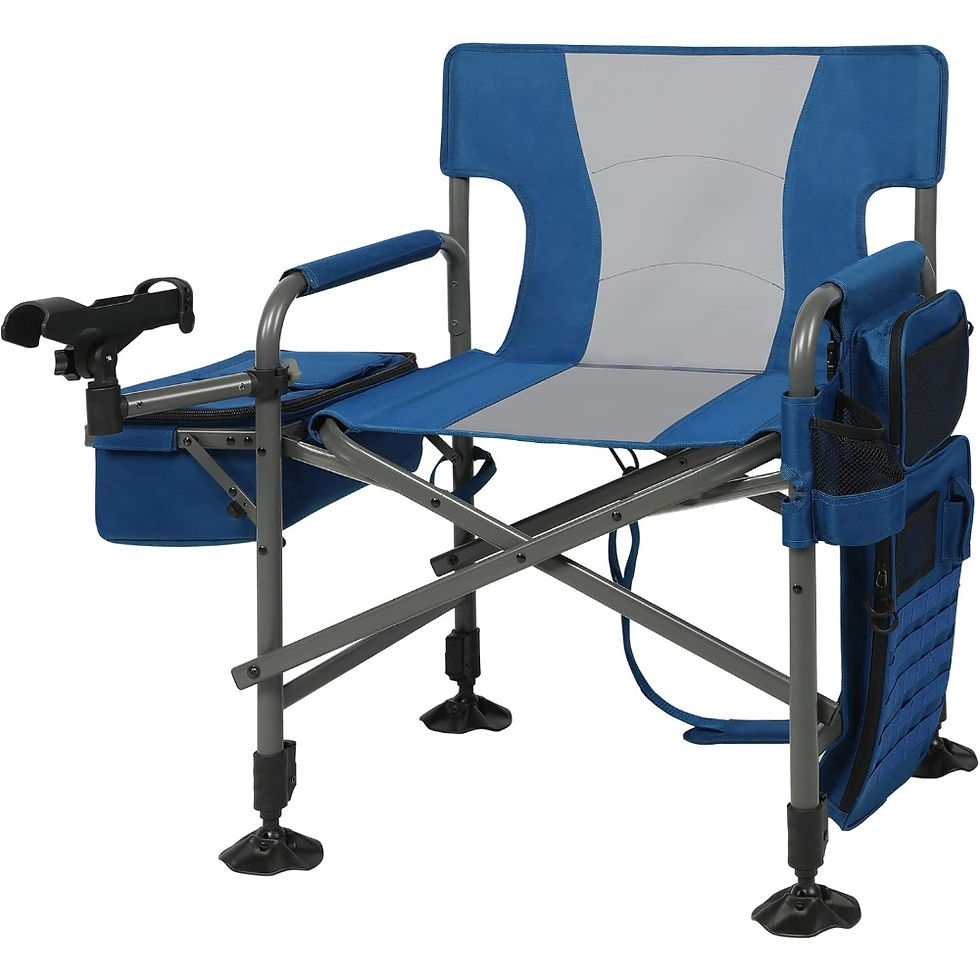 Thumbnail: Fishing Chair with Rod Holder and Cooler, All Terrain Ice Fishing Chair