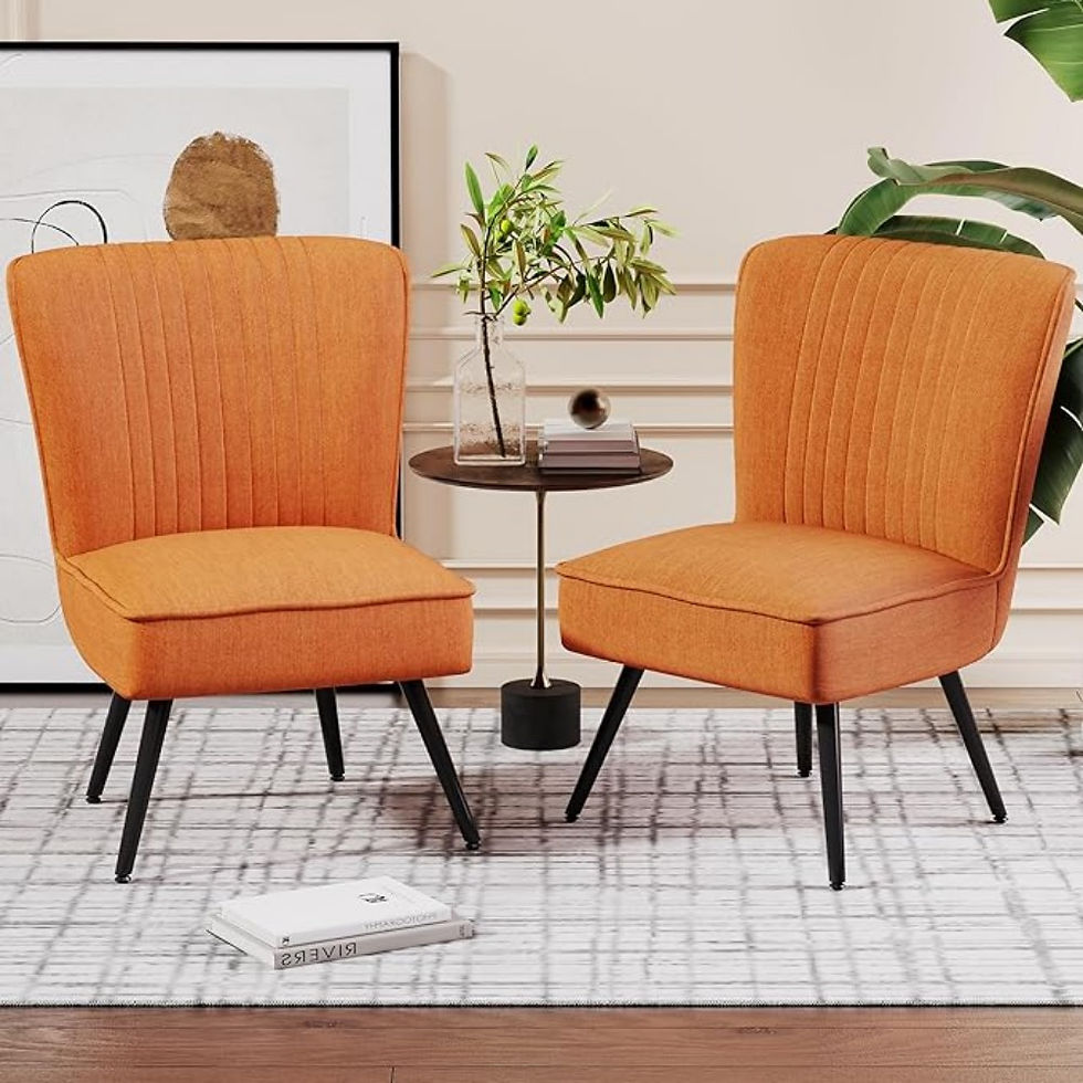 Thumbnail: Modern  Accent Chair Set of 2 Living Room Chairs, Armless