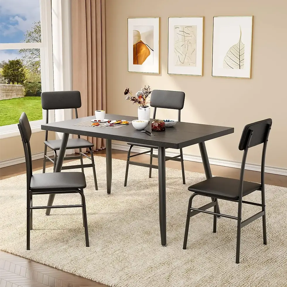 Thumbnail: Kitchen Dining Table with 4 Chairs for Small Space Dinning 