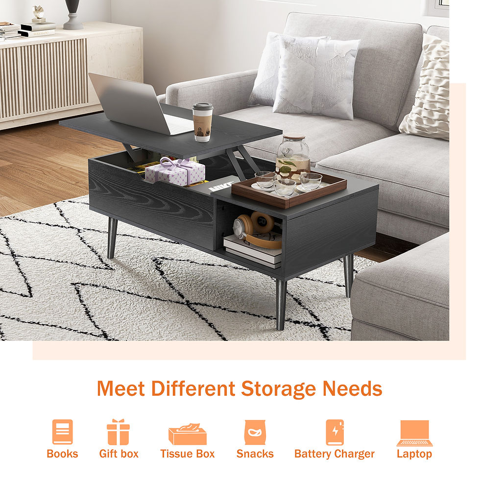 Thumbnail:  Lift Top Coffee Tables  With Adjustable Storage Shelf Easy To Lift Or Lower
