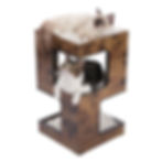 Thumbnail: Modern Cat Tree with Scratcher Board Furniture Bed 3 Levels Spacious