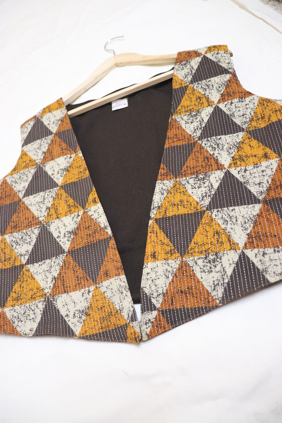 Thumbnail: Kantha mustard and black jacket
