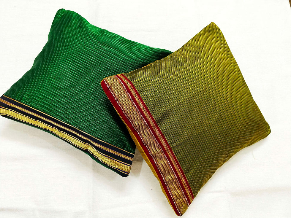 Black - Khun Weave Cotton Cushion Cover (16 x 16 in)