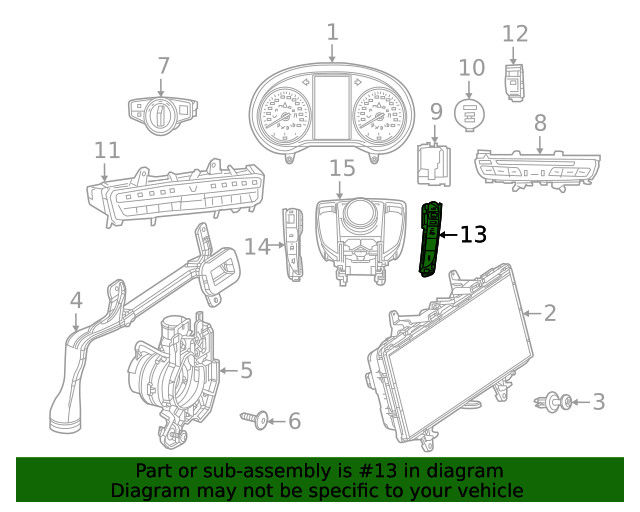 Thumbnail: Saklar Switch Block Control Console Tengah Kanan Mercedes W253 X253 A2539055803
