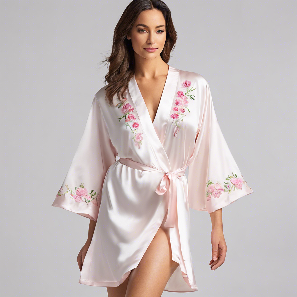 Silk Embroidered Muumuu Robe