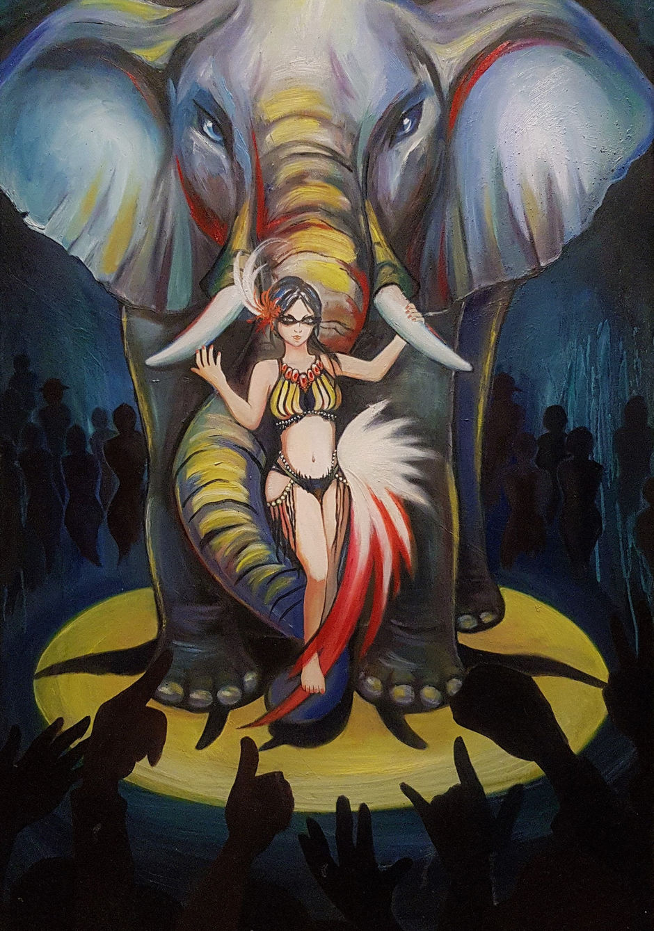 #acryllic_painting #surreal #expressionistic #affirmation #elephant #spirit_animal