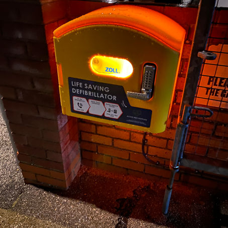 De-fib on site.. for us and for our local community