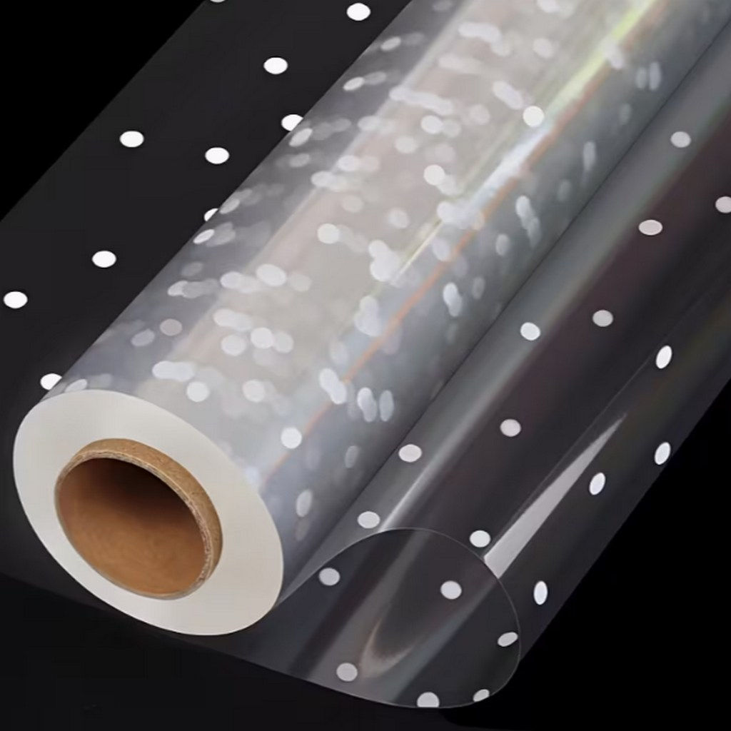 Transparent Polka Dot Cellophane Wrap Roll – 40cm x 30m