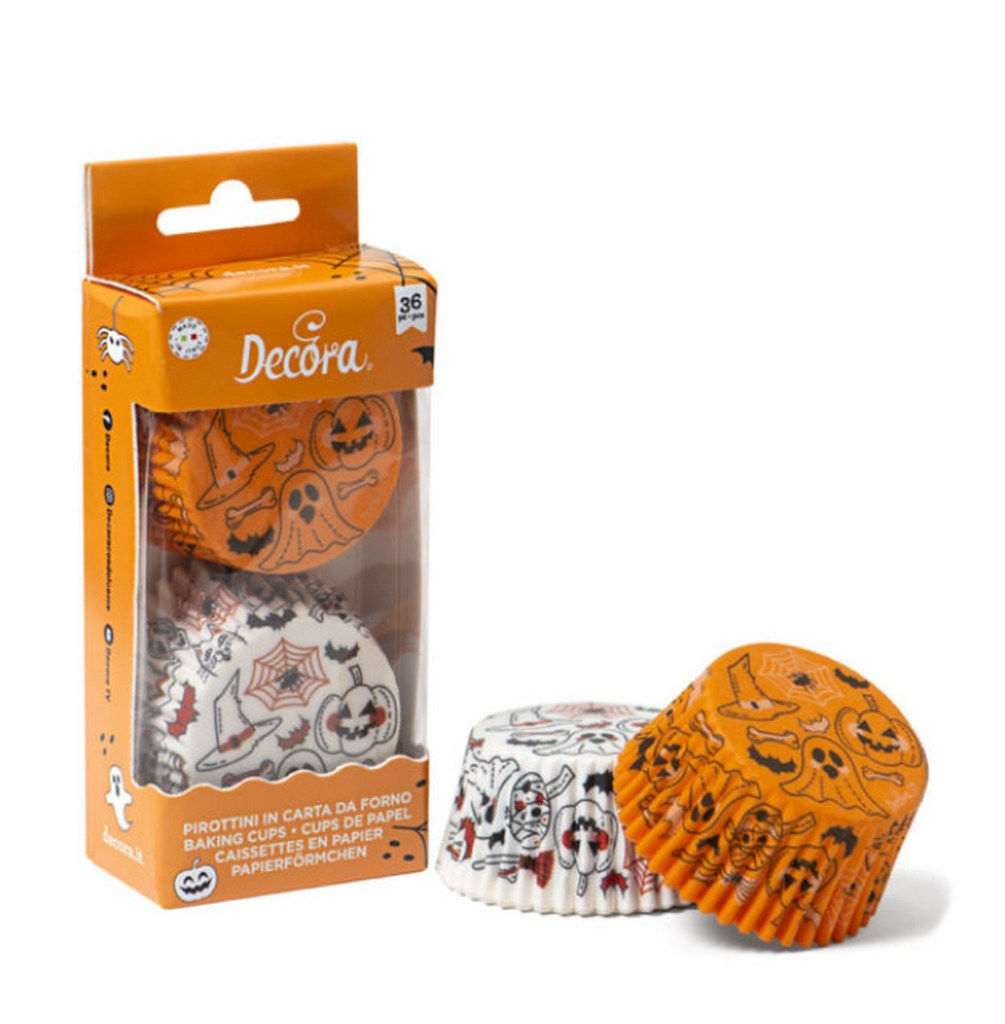Cupcake Liners Pumpkin & Ghost Halloween (36 Pieces)