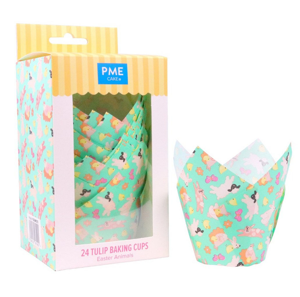 PME Easter Tulip Muffin Cases – Easter Animals (Pack of 24)