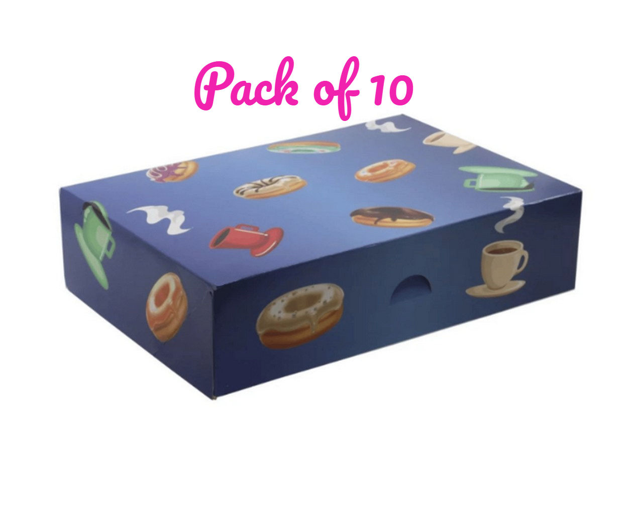 Cake Box Set of 10 – 31 × 22 × 8 cm (12.20 × 8.66 × 3.15 inches)
