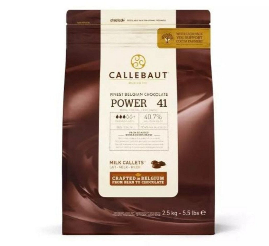 Callebaut Power 41 Couverture Milk Chocolate Callets – 2.5kg