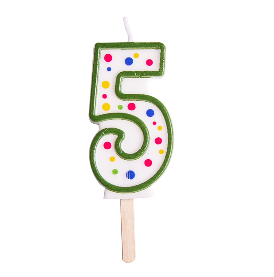 Thumbnail: PME Numeral Candle – Green (63 mm / 2.5")