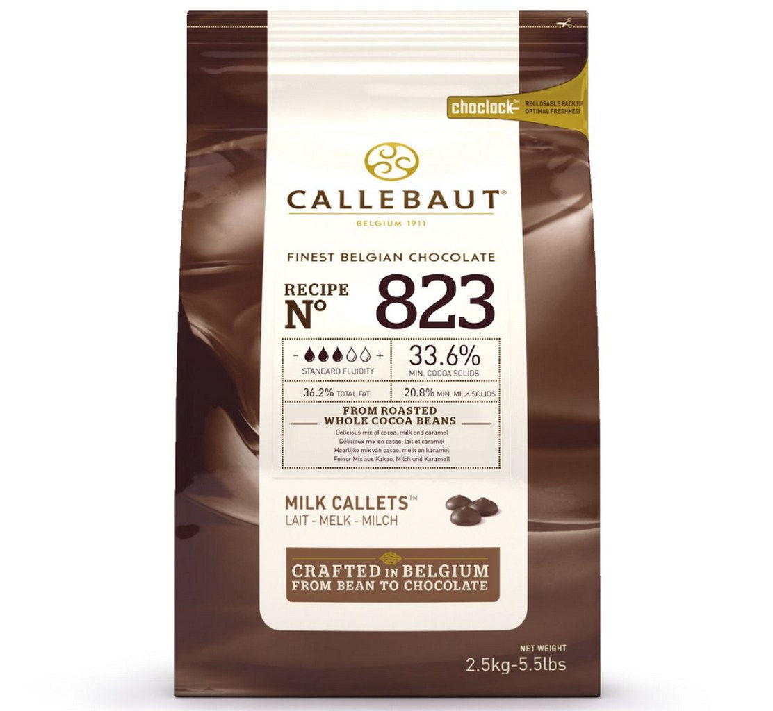 Callebaut Chocolate Callets Milk 823 (33.6%) – 2.5kg