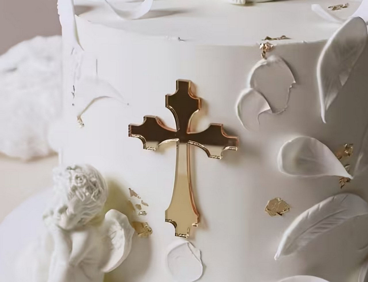 Acrylic Cross Cake Topper