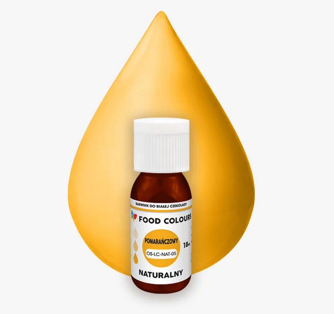 Food Colours Natura Orange 18ml – Natural Oil-Based Colour for Chocolate & Fat-B