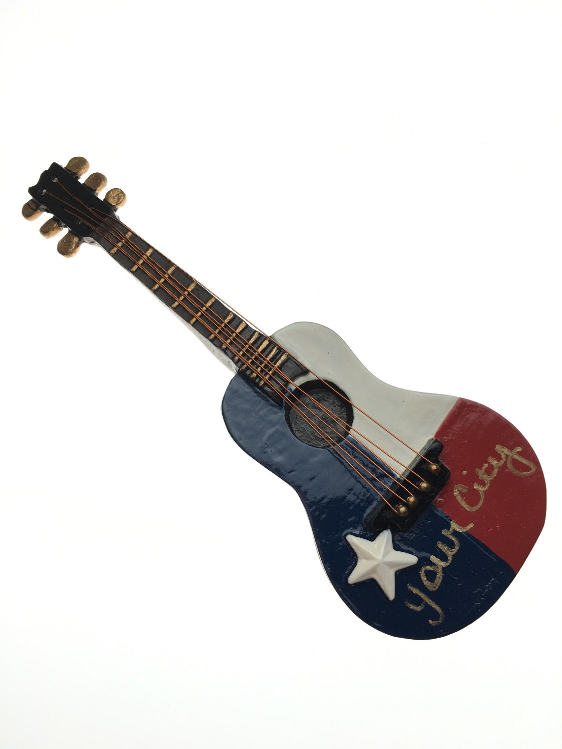 Texas Flag Guitar Magnet