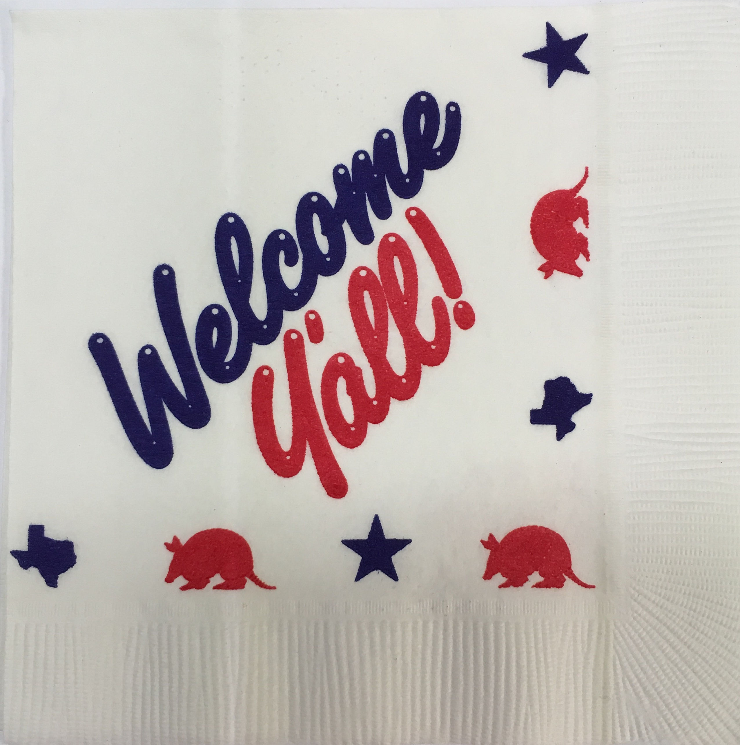Welcome Y'all Texas Beverage Napkins