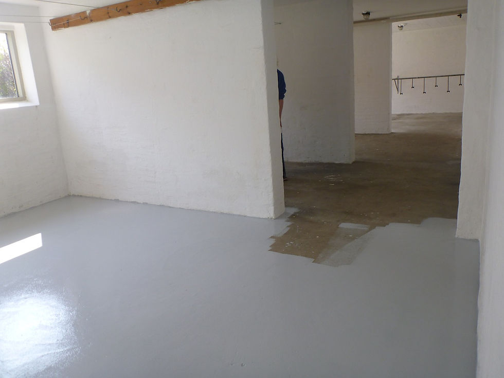 Maling af kælder Blok C