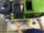 test belt alignment on your chipper shredder by placing a flat bar along the length of the belt. Gaps on each end must be very similar.