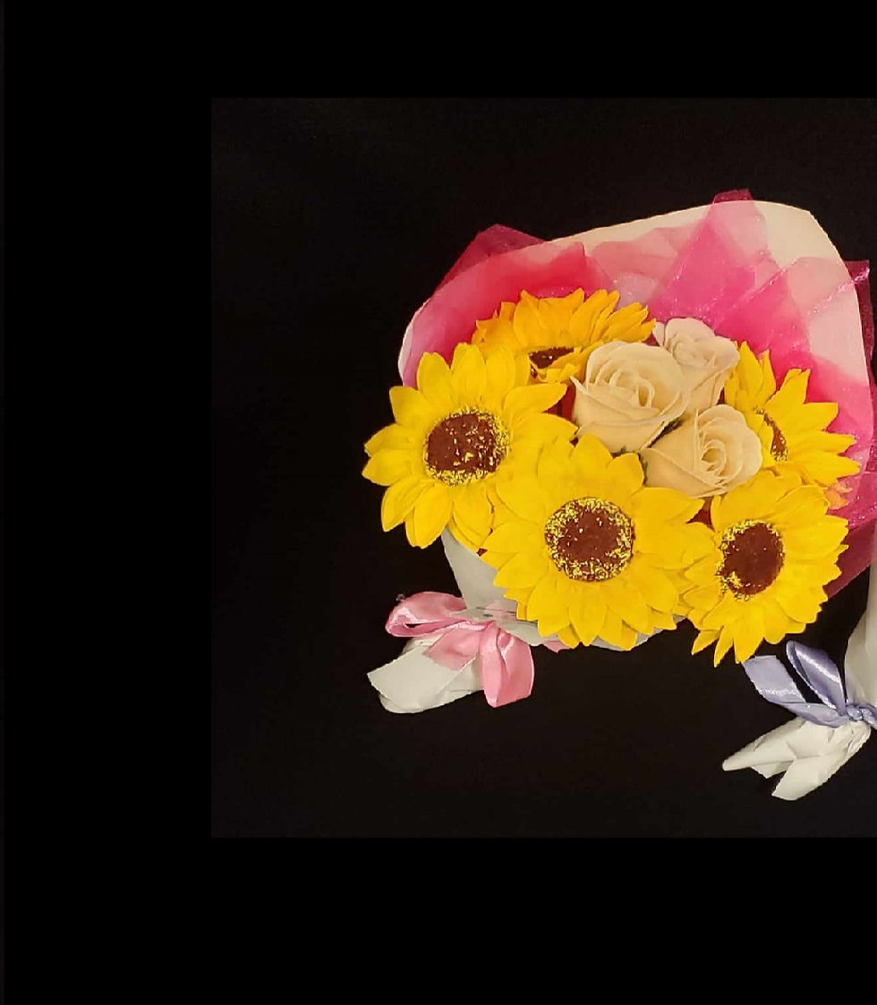 Miniature : Fleurs de savon bouquet tournesol