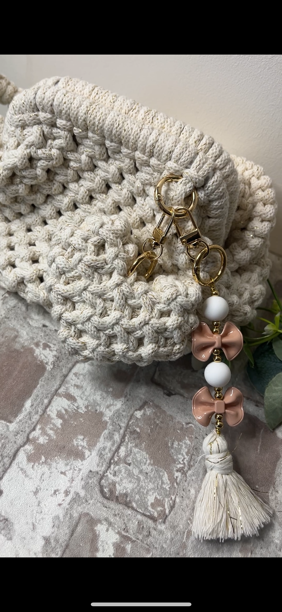 Thumbnail: Macrame bag hearts 