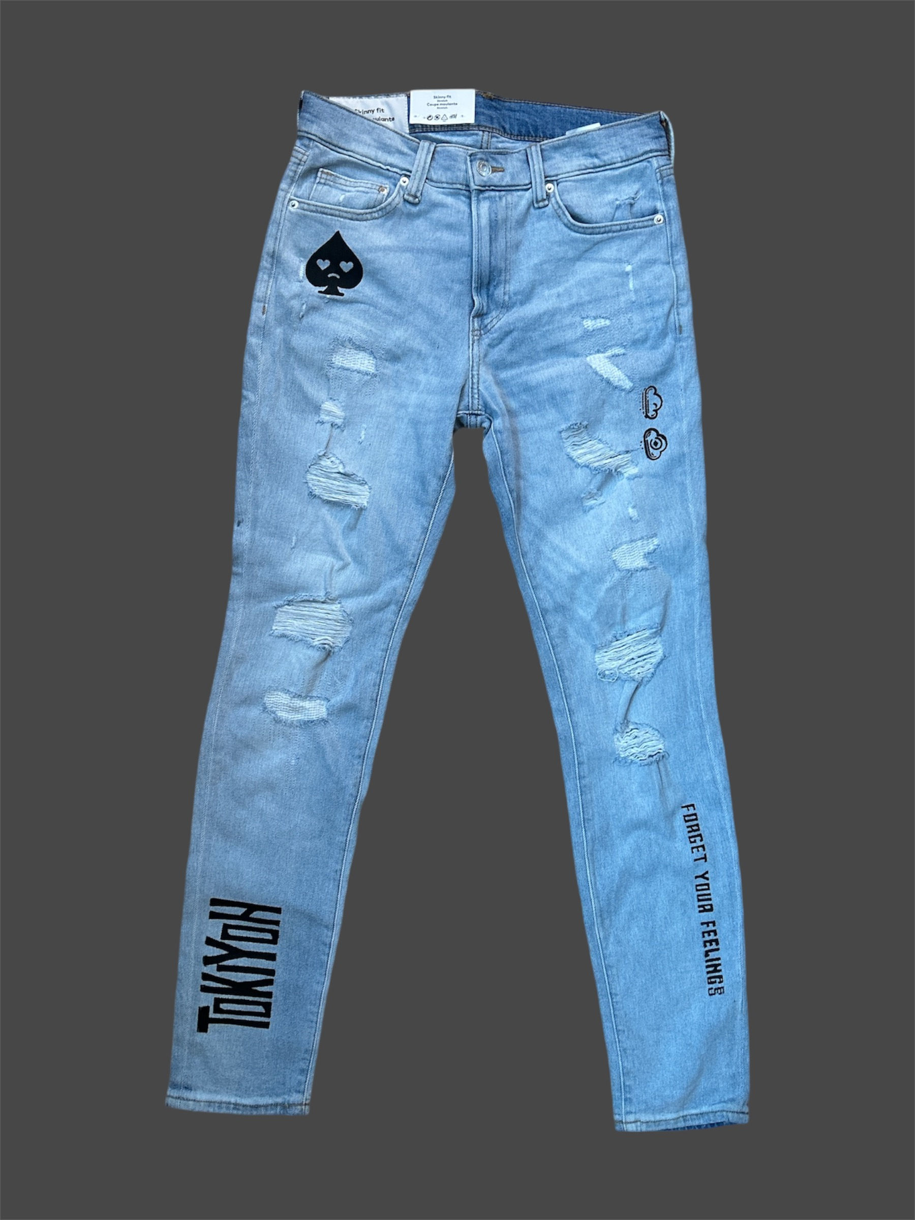 Mens Torn Blue Jeans (One-Off)