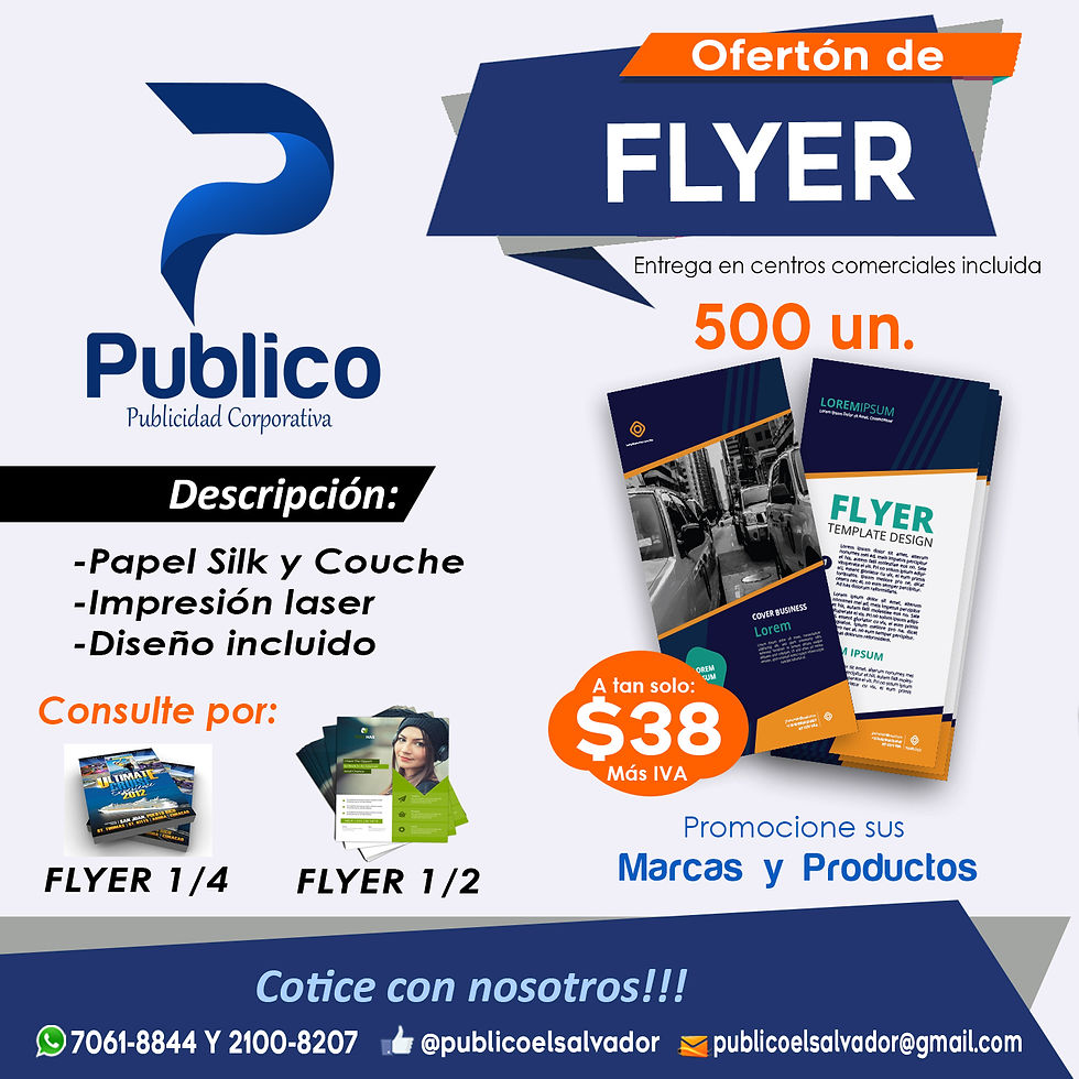 promocional mesa flyer