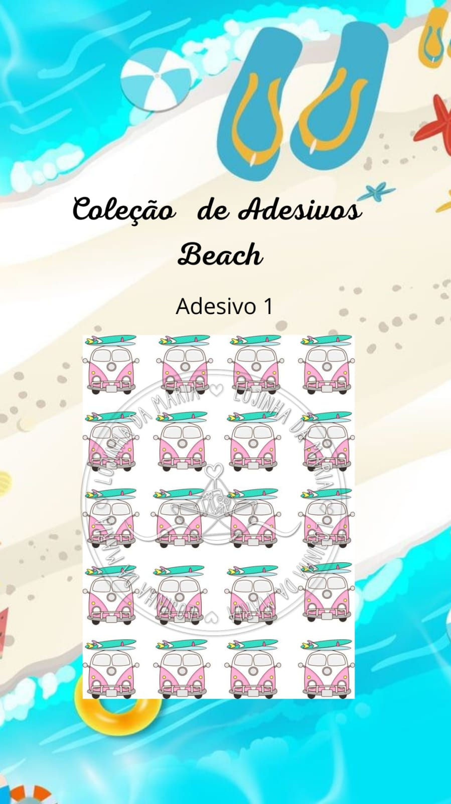 Miniatura: Coleção de Adesivos Beach