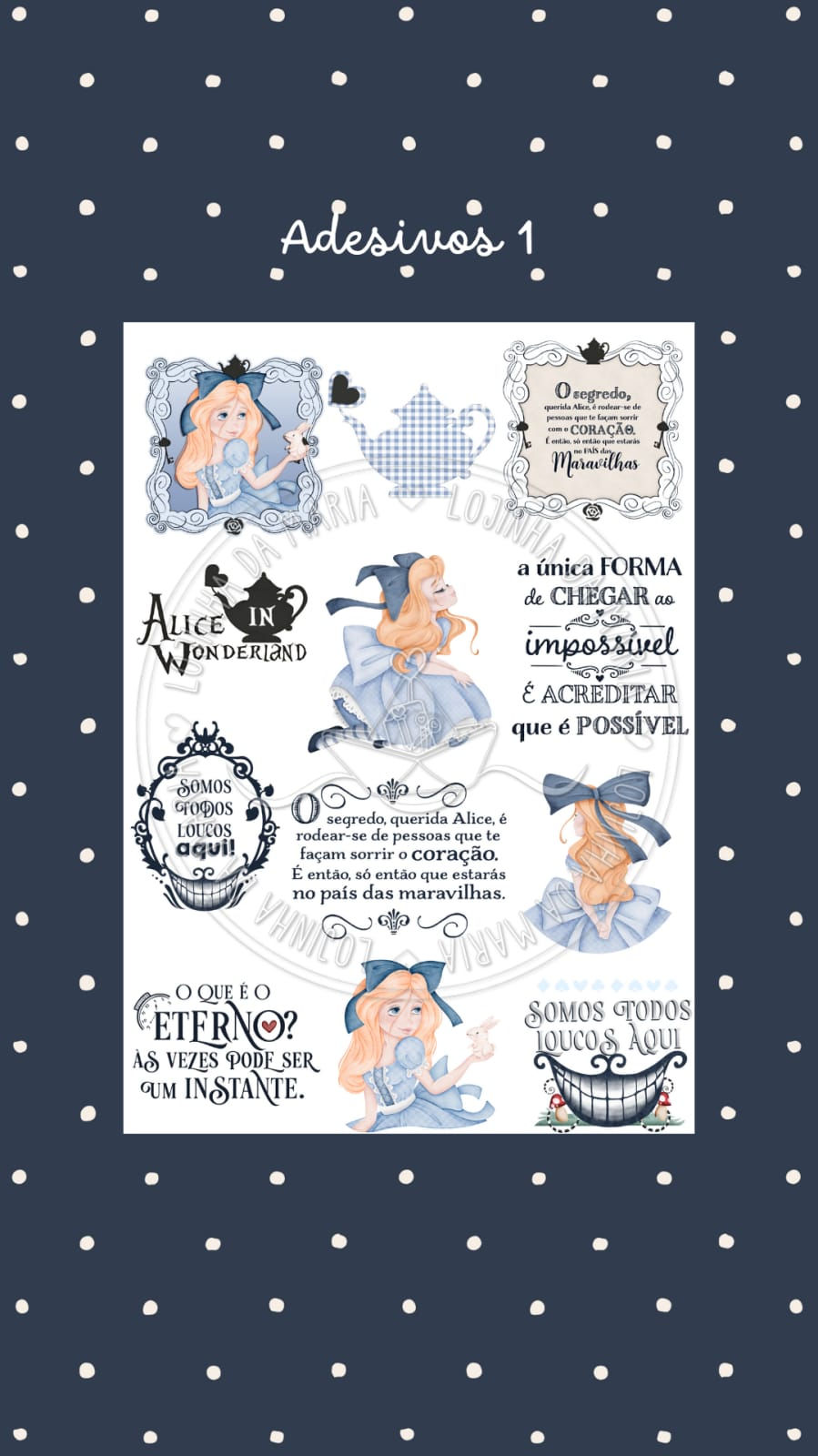 Miniatura: Coleção de Adesivos O Mundo Mágico de Alice