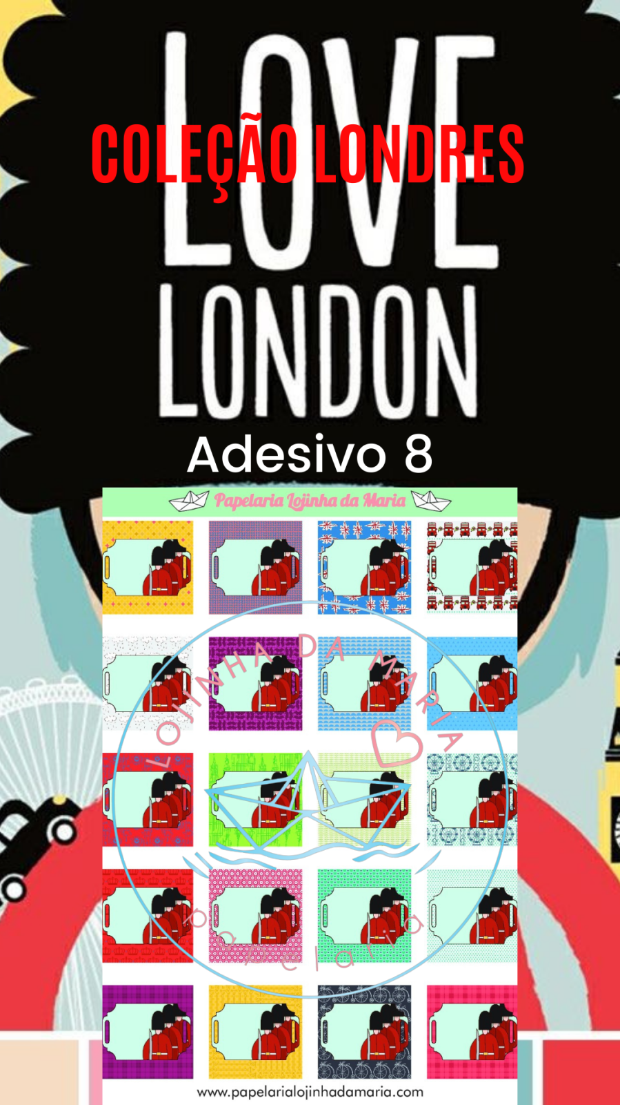 Miniatura: Coleção de Adesivos Londres 