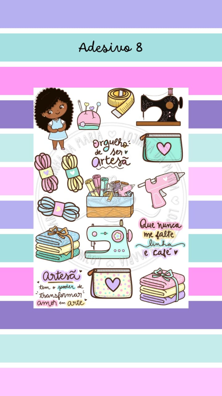 Miniatura: Coleção de Adesivos Artesã